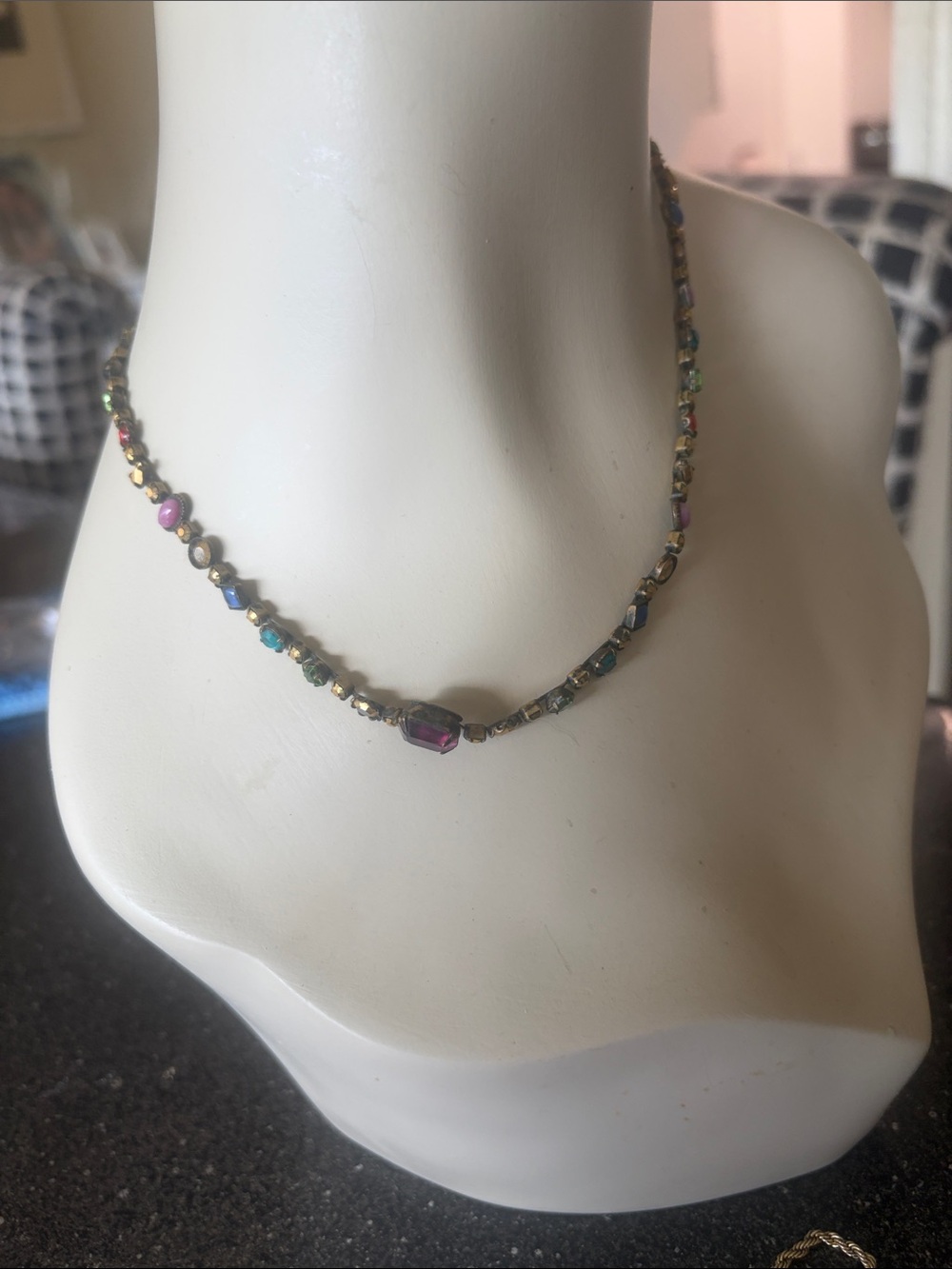 Sorrelli Multicolor Crystal Necklace with Gold-Tone Accents